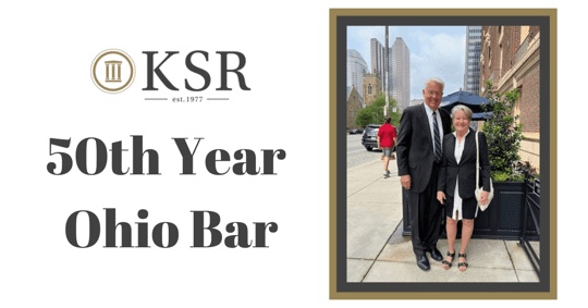 Steve Rowe has been presented with his 50th Year Ohio Bar pin