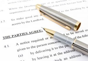 Pens on a legal document